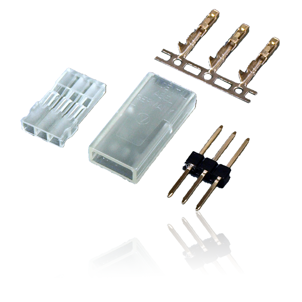 Servoverbinder zum Crimpen, transparent, 10x Gegenseite Servoverbinder zum Crimpen, transparent, 10x Gegenseite