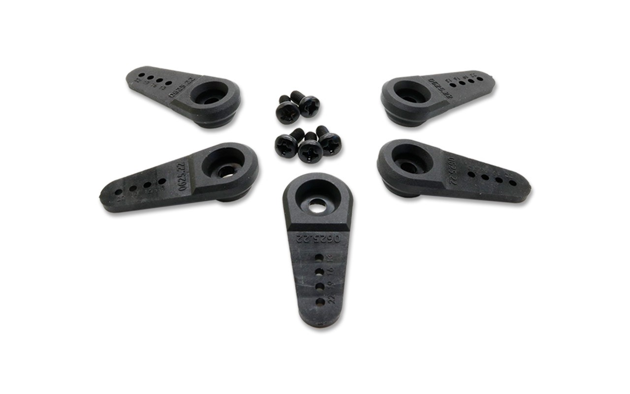 5x Kunststoff Servoarm 22mm, 1,6mm Löcher, 25T-6, P0625.22